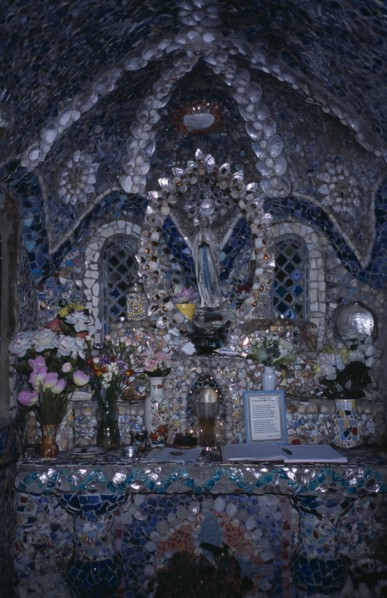 UNITED KINGDOM, Channel Islands, Guernsey, St Andrews. Les Vauxbelets.The Little Chapel. Interior