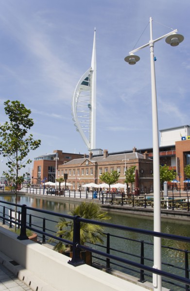 ENGLAND, Hampshire, Portsmouth, The Spinnaker Tower the tallest public viewing platforn in the UK