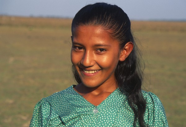 COLOMBIA, Casanare, A smiling Llanera girl.