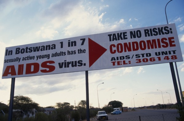 BOTSWANA, Medical, Hoarding with AIDS awareness message.