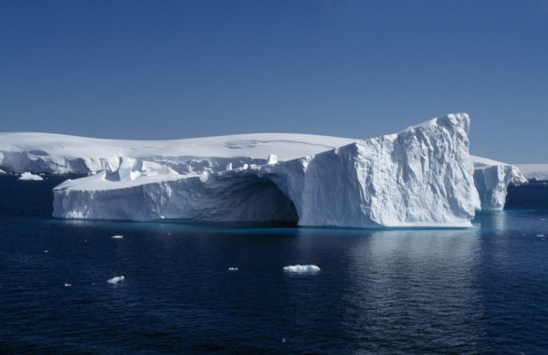 ANTARCTICA, Peninsula Region, Icebergs and deep blue water
