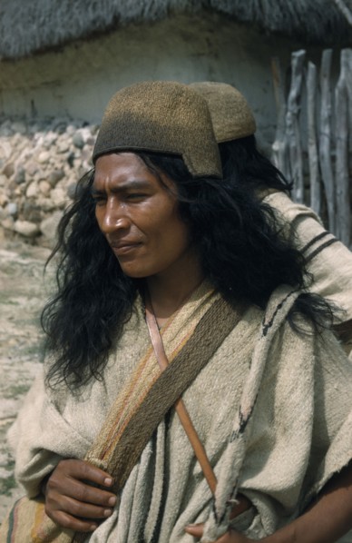 COLOMBIA, Sierra Nevada de Santa Marta, Ika Tribe, "Nabusimaque village administrative centre.  Two