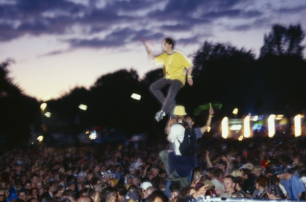 GERMANY, Berlin, Crowd partying through the night during Berlin Love Parade.