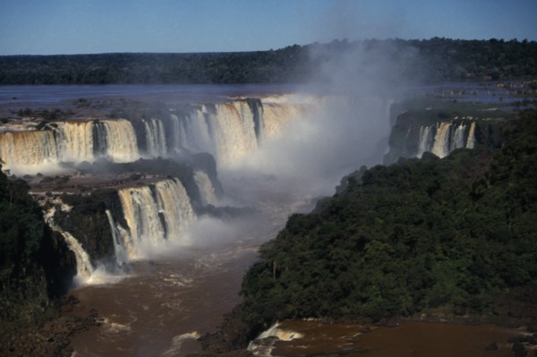 BRAZIL, Foz do Iguacu, Aerial view of the Iguacu Falls