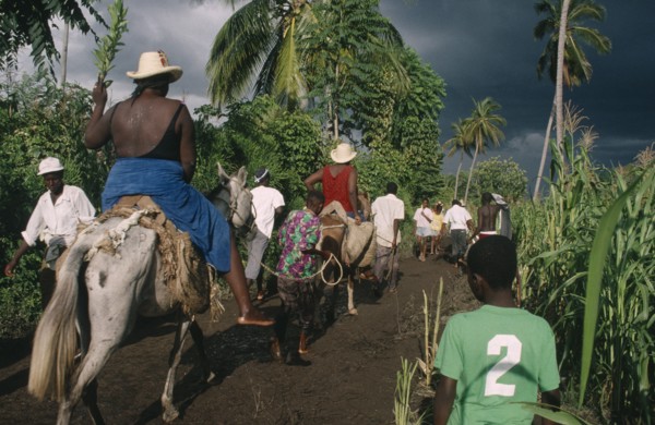 HAITI, Voodoo, Saut d’Eau pilgrimage to waterfall which voodooists visit to bathe and purify