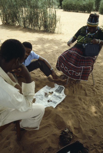 BOTSWANA, Medical, Traditional healer divining.