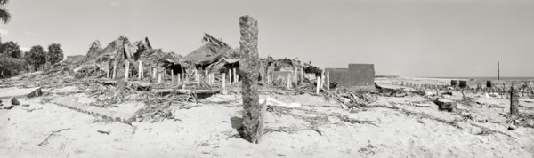 INDIA, Tamil Nadu, A fishing village lies destroyed by the Indian Ocean Tsunami of December 26th