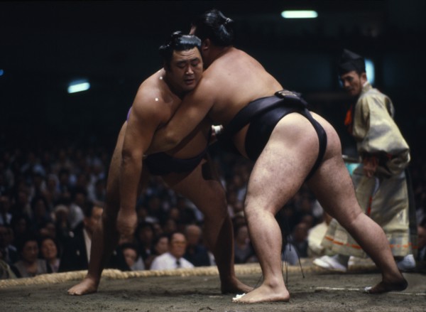 JAPAN, Honshu, Tokyo, Sumo wrestling.