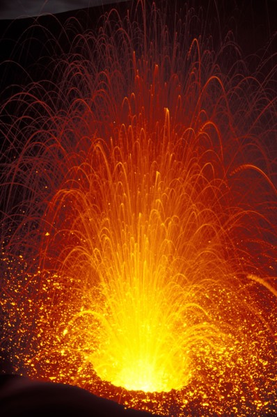 PACIFIC ISLANDS, Melanesia, Vanuatu, "Tanna Island. Yasur Volcano, Eruptions from vents in the
