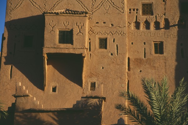 MOROCCO, Ouarzazate, Kasbah Taorirt .  Nineteenth century kasbah of the el-Glaoui dynasty.  Detail