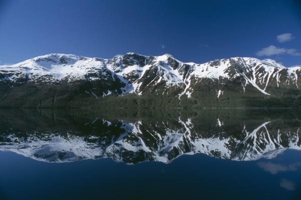NORWAY, Svartisen Glacier, Rocky coastline.
