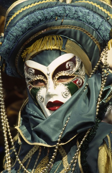 CROATIA, Kvarner, Rijeka, "Mask carnival Venetian style mask Held on the Sunday before Ash