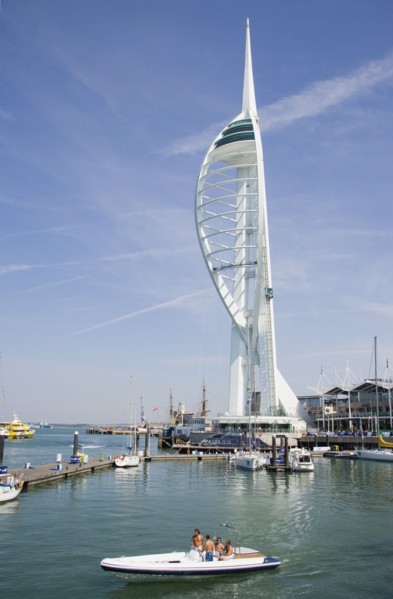 ENGLAND, Hampshire, Portsmouth, The Spinnaker Tower the tallest public viewing platforn in the UK