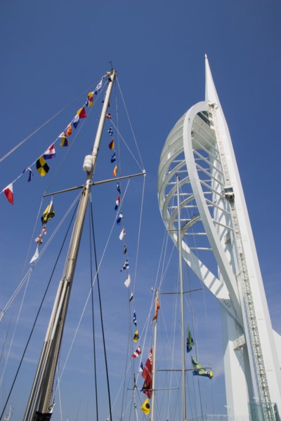 ENGLAND, Hampshire, Portsmouth, The Spinnaker Tower the tallest public viewing platforn in the UK