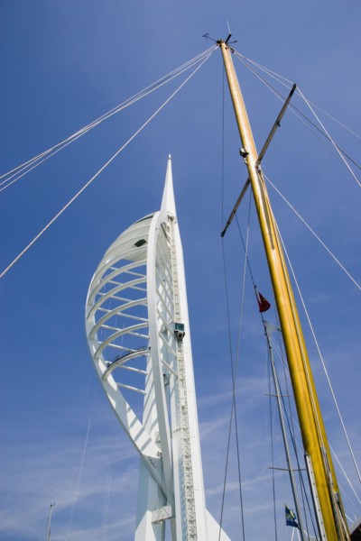 ENGLAND, Hampshire, Portsmouth, The Spinnaker Tower the tallest public viewing platforn in the UK