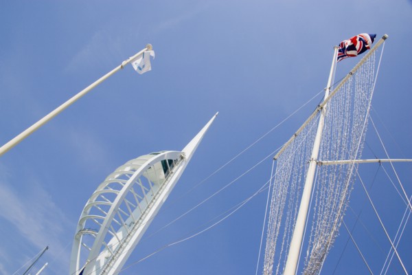 ENGLAND, Hampshire, Portsmouth, The Spinnaker Tower the tallest public viewing platforn in the UK
