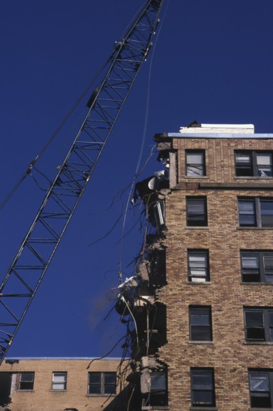 USA, Washington D.C., "Demolition of an old building, close to Dupont Circle, "