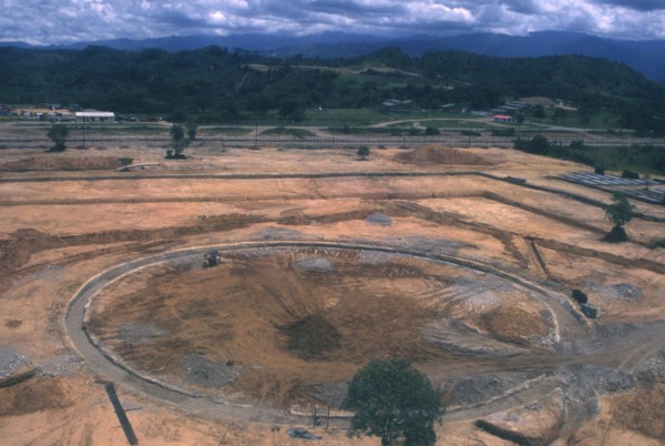 COLOMBIA, Casanare, Site preparations for BP Cupiagua oil production site.