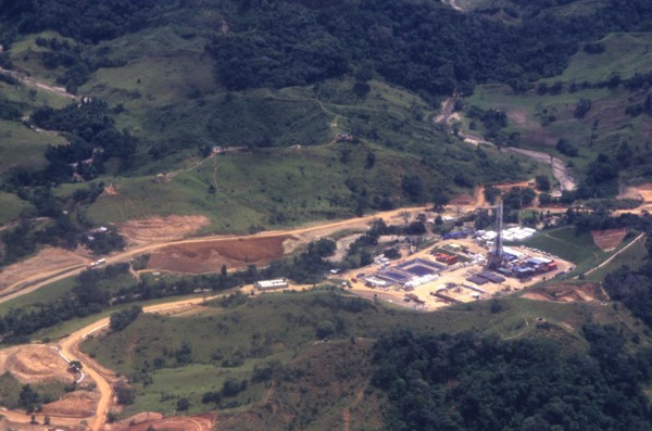 COLOMBIA, Casanare, BP exploration well site.