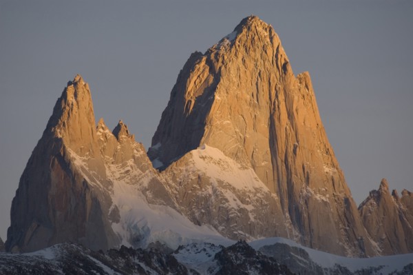 ARGENTINA, El Chalten, "Sunrise over Fitzroy mountain,.Trek from Glacier Chico (Chile) to El