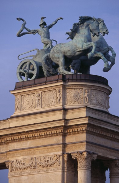HUNGARY, Budapest, Heroes  Square erected to mark the 1000th anniversary of the Magyar conquest.
