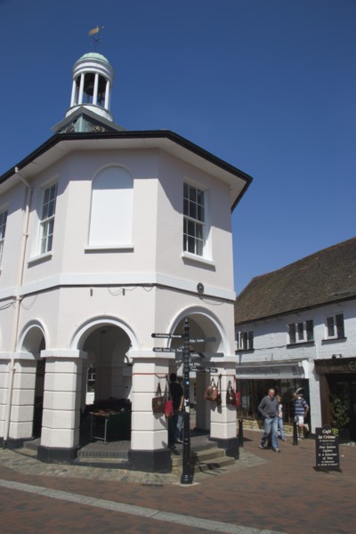 ENGLAND, Surrey, Godalming, The Market Hall in the high street.