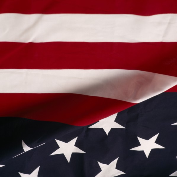 USA, Flags, Detail of American Stars and Stripes National Flag