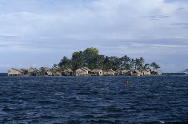 PACIFIC ISLANDS, Melanesia, Solomon Islands, Lau Lagoon. View across the water toward the