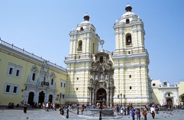 PERU, Lima, San Francisco baroque church and monastery.