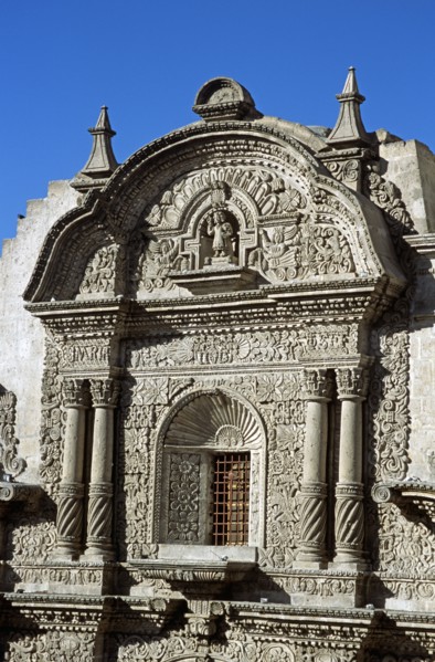 PERU, Arequipa, "Iglesia de la Compania, Plaza de Armas."