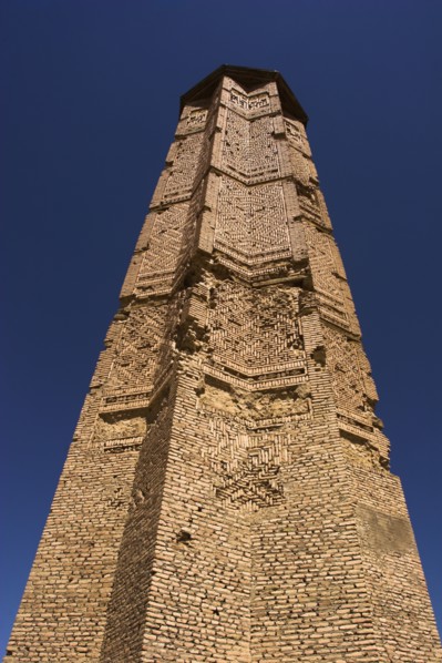 AFGHANISTAN, Ghazni, "Minaret of Bahram Shah, one of two early 12th Century Minarets the other