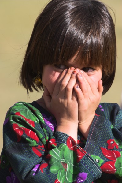AFGHANISTAN, Ghor Province, Pal-Kotal-i-Guk, "Aimaq girl