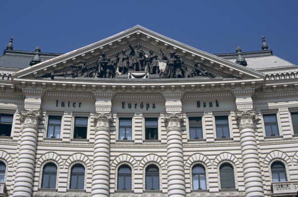 HUNGARY, Budapest, Liberty Square  Szabadsag Terrace  Inter Europa Bank