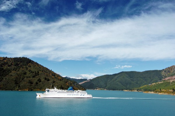 NEW ZEALAND, SOUTH ISLAND, MARLBOROUGH, "PICTON, THE INTERISLANDER FERRY ARAHURA MEANING PATHWAY TO