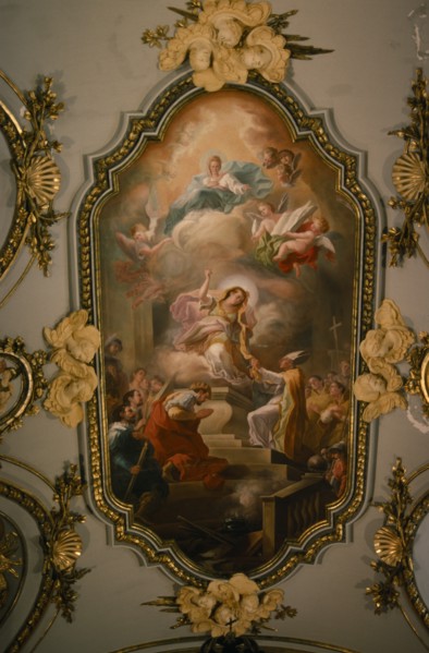 SPAIN, Castile Leon , Segovia , The Royal Palace or La Granja de San Ildefonso. Interior view of
