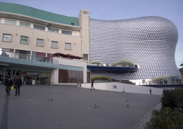 ENGLAND, West Midlands, Birmingham, Exterior detail of Selfridges department store in the Bullring