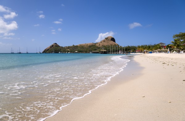 WEST INDIES, St Lucia, Gros Islet , The beach at Sandals Grande St Lucian Spa and Beach Resort