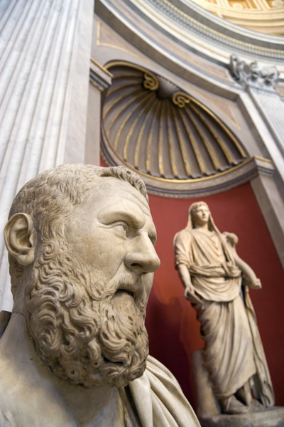 ITALY, Lazio, Rome, Vatican City Museums Belvedere Palace Rotunda Room built by Michelangelo