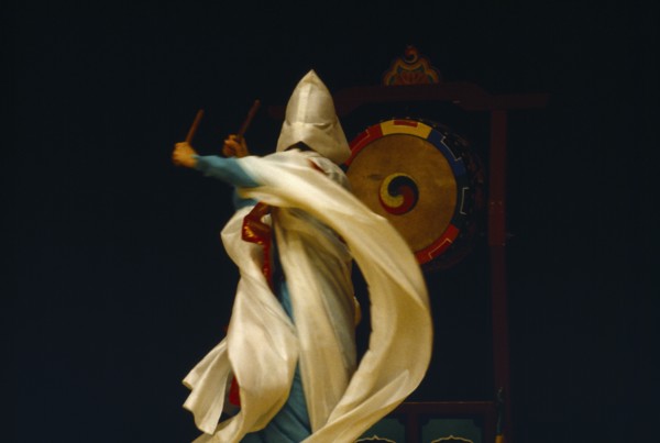 SOUTH KOREA, Seoul, "Buddhist drum dance adapted for National Theatre performance.  Also found in