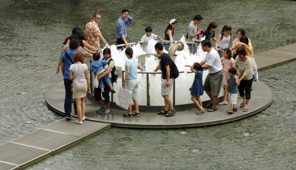 SINGAPORE, Suntec City , "VIEW OF THE BASE OF THE FOUNTAIN OF WEALTH WITHIN THE SUNTEC CITY
