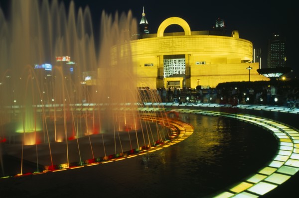 CHINA, Shanghai, "Shanghai Museum of Chinese Culture, Renmin Square.  Exterior and part view of