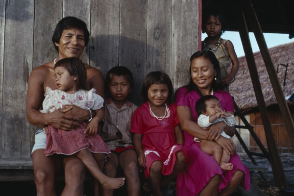 COLOMBIA, North West Amazon, Tukano Indigenous People, Makuna family - Venancio one of headman