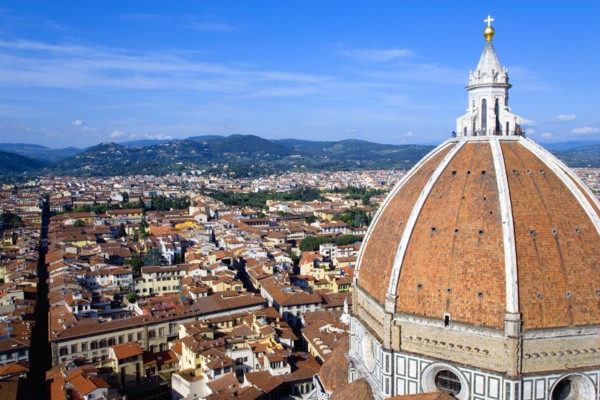ITALY, Tuscany, Florence, "The Dome of the Cathedral of Santa Maria del Fiore, the Duomo, by