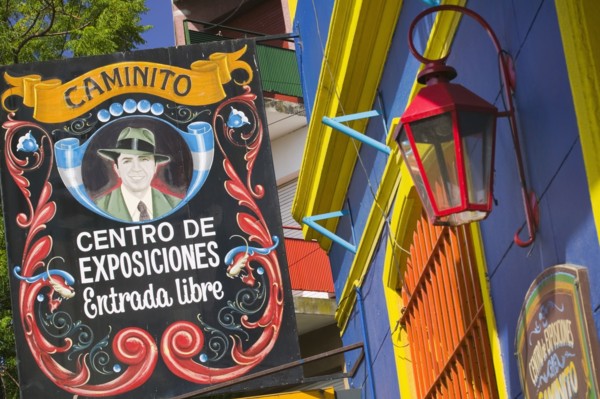 ARGENTINA, Buenos Aires, Colouful sign in La Boca.