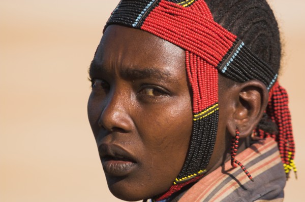 ETHIOPIA, Lower Omo Valley, Tumi, " Jumping of the Bulls initiation ceremony, Hamer girl"