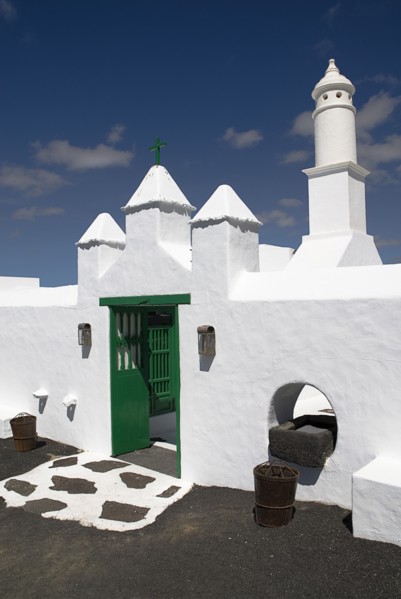 SPAIN, Canary  Islands, Lanzarote, La Casa Museo a La Campesino or the Farmhouse Museum.  Green