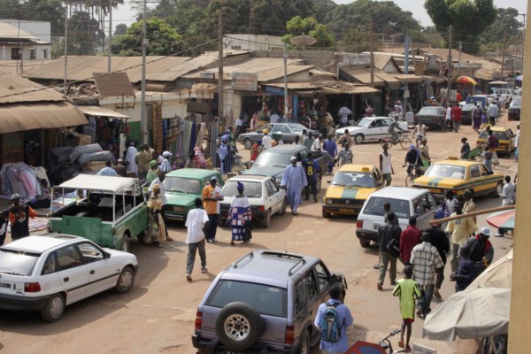 GAMBIA, Western Gambia, Serekunda, "Bakau Market, Atlantic Road.  View of Serekunda's main city