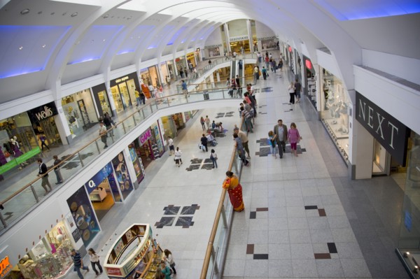 ENGLAND, East Sussex, Brighton, Interior of Churchill Square shopping centre mall.