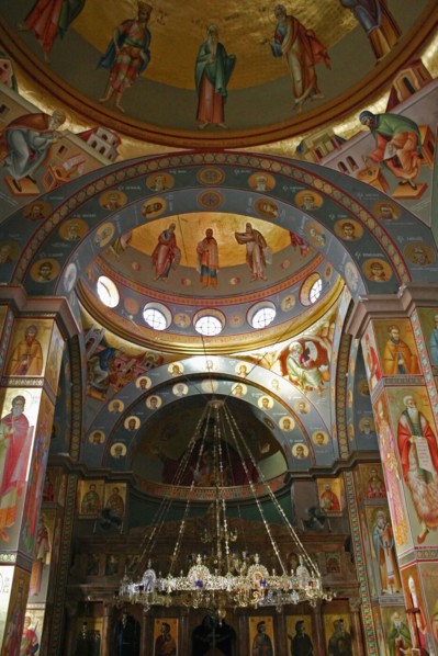 ISRAEL, Hazafon, Sea of Galilee, "Nazareth.  Interior of the Greek Orthodox Church of St. Gabriel