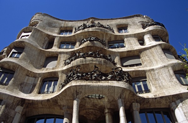 SPAIN, Catalonia, Barcelona, "Casa Mila, La Pedrera. Gaudi"